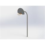 Complete Permanent Basketball Structure, Fan-Shaped Steel Backboard