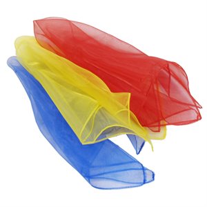 Set of 3 Juggling Scarves, 16" (40 Cm)