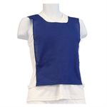 Dossard en coton bleu avec élastique et velcro pour enfants