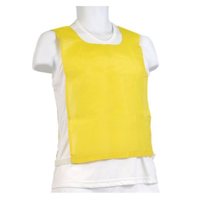 Dossard en coton jaune avec élastique et velcro pour enfants Dossard en coton jaune avec élastique et velcro pour enfants