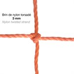 Pair of Orange Nets for Mini-Soccer Goals, 3 Mm, 5' X 8' X 2' X 4'