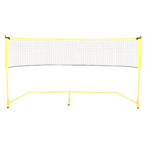 Ensemble de filet de tennis et volleyball portatif en aluminium avec sac de transport, 5,49 m (18')