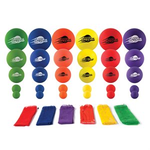 Ensemble de 30 ballons en mousse haute densité recouverte de polyuréthane SpeedSkin assortis avec sacs de transport