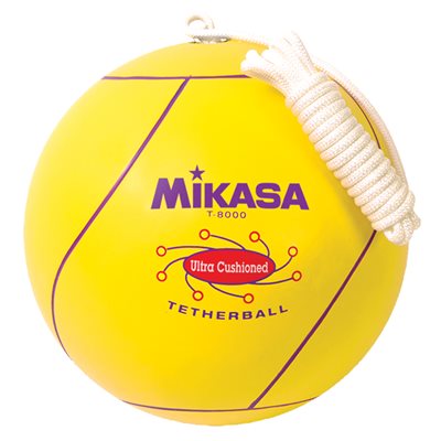 Ballon de tetherball recouvert de caoutchouc doux jaune Mikasa® Ballon de tetherball recouvert de caoutchouc doux jaune Mikasa®