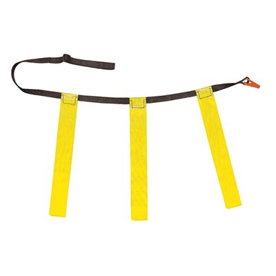 Ensemble de 12 ceintures à triple fanions jaunes, 81 à 99 cm (32 à 39") Ensemble de 12 ceintures à triple fanions jaunes, 81 à 99 cm (32 à 39")