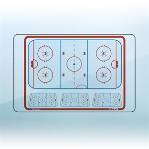 Tableau d'enseignement auto-collant de hockey, 32"x24"