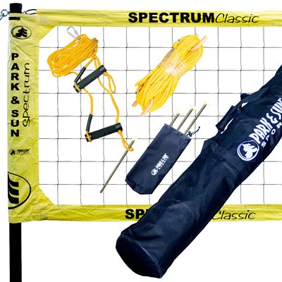Spectrum Classic Portable Beah Volleyball Court Set, Net of 32' (9.75 M)