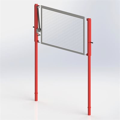 Paire de poteaux de volleyball en aluminium de 7,5 cm (3"), réglage téléscopique, avec 1 treuil Paire de poteaux de volleyball en aluminium de 7,5 cm (3"), réglage téléscopique, avec 1 treuil
