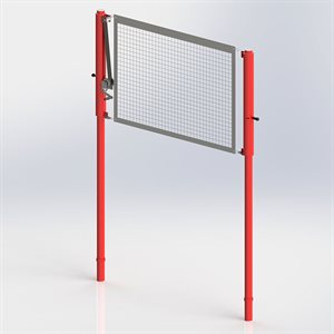 Paire de poteaux, aluminium, 3-½", 1 treuil