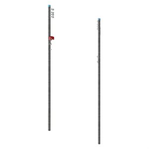 Paire de poteaux galvanisés, 4 poulies, 2-3 / 8"