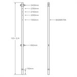 Poteau de volleyball et badminton en zinc de 4,8 cm (1,9"), niveau secondaire
