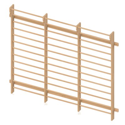 Espalier triple, barreaux en bois Espalier triple, barreaux en bois