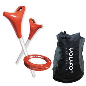 Institutional You.Fo Game Set of 2 Plastic Sticks and 1 Ring with Carrying Bag