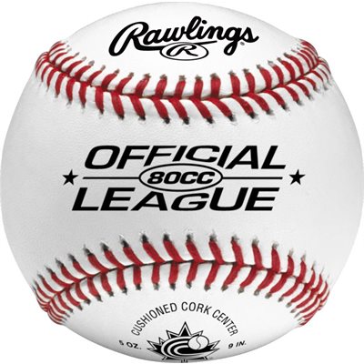 12 balles de baseball Rawling Official League en cuir, 9"