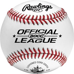 Balle de baseball Rawling Official League en cuir, 23 cm (9")